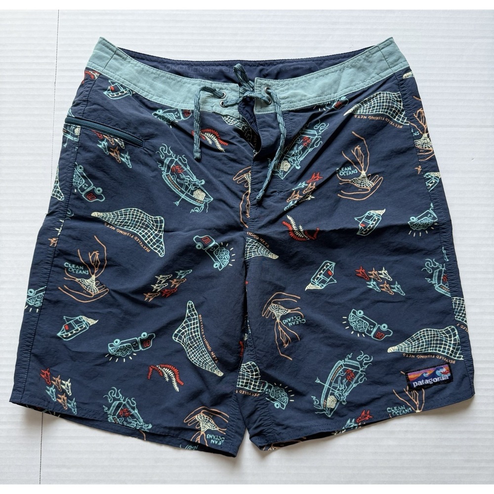 Patagonia Men's Swim Trunks Board Shorts Ocean Blue Size 30